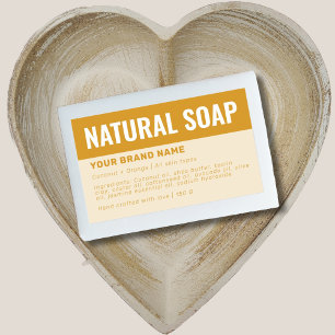 Custom soap packaging ingredients label