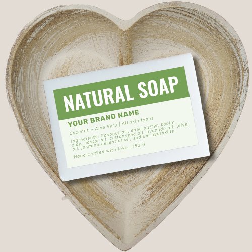 Custom soap packaging ingredients label