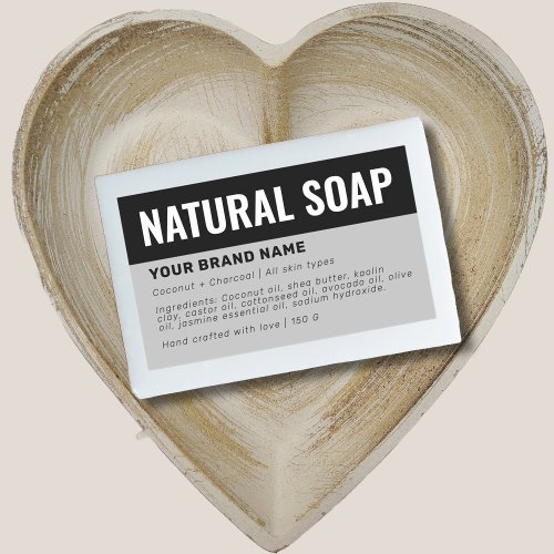 Custom soap packaging ingredients label