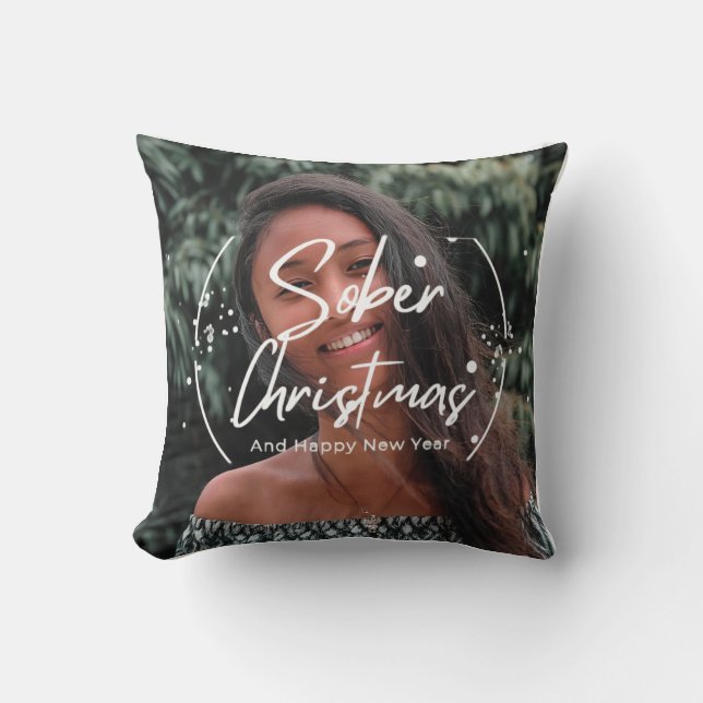 Custom sobriety throw pillow (Front)
