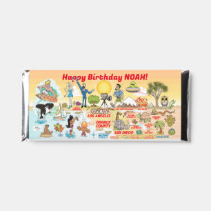 Custom SoCal Hershey Bar Favors