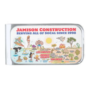 Custom SoCal Silver Finish Money Clip