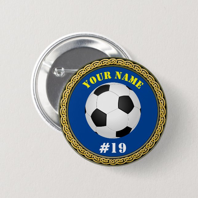 Custom Soccer - Add Name & Number Button (Front & Back)