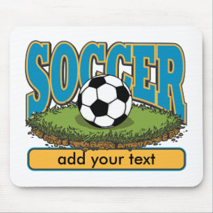 Custom Soccer Add Text Mouse Pad