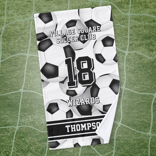 Custom soccer athlete and team name  hand towel  (Creator Uploaded)