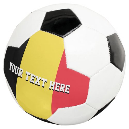 Custom soccer ball gift with flag of Belgium