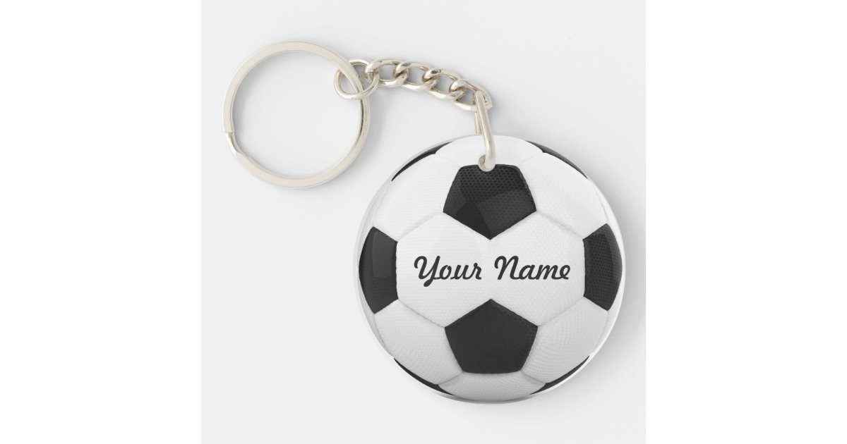 Custom Soccer Ball Keychain Zazzle
