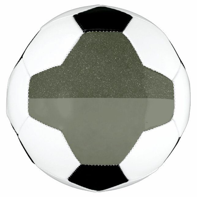 Custom Soccer Ball — Moss Green Textured Top (Front)