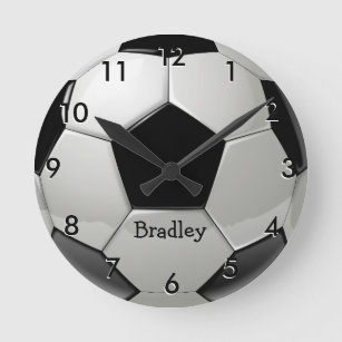 Custom Soccer Ball Sports Round Clock