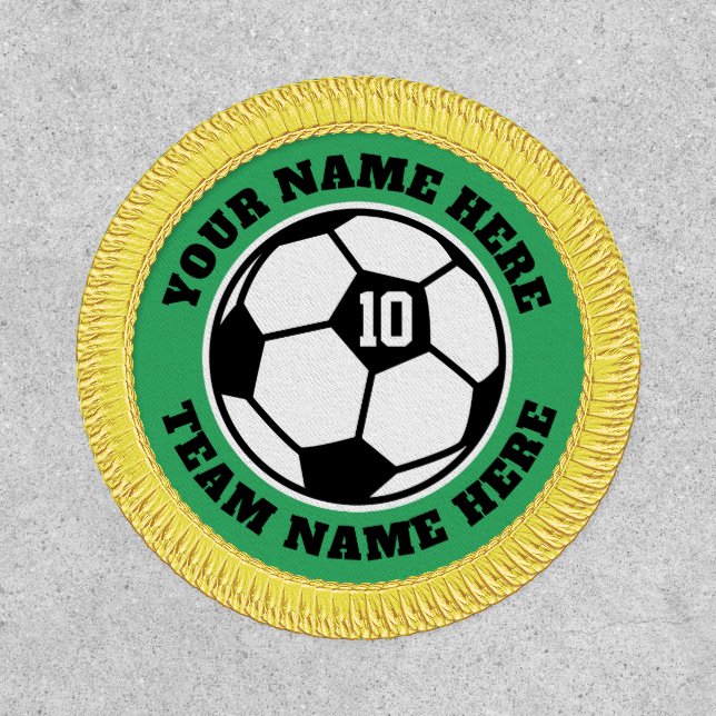 Custom soccer ball sports Velcro or iron-on patch (Front)
