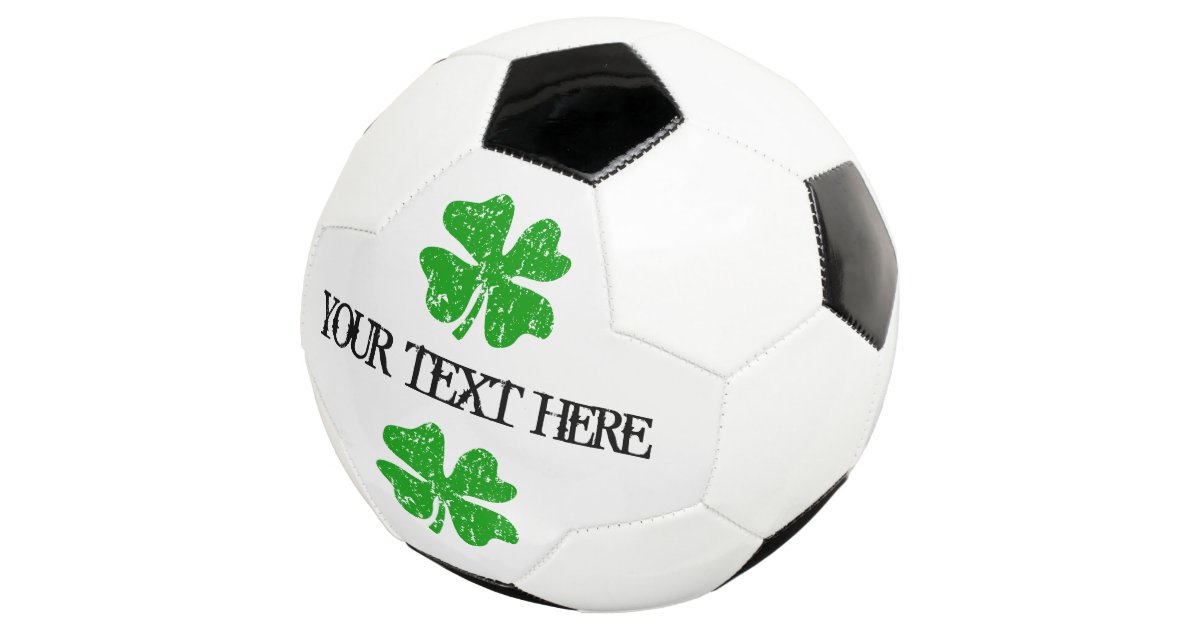 Custom Soccer Ball With Green Lucky