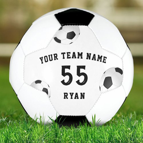 Custom Soccer Ball with Player Team Name Number