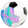 Custom Soccer Balls Name Holographic Girly Unicorn