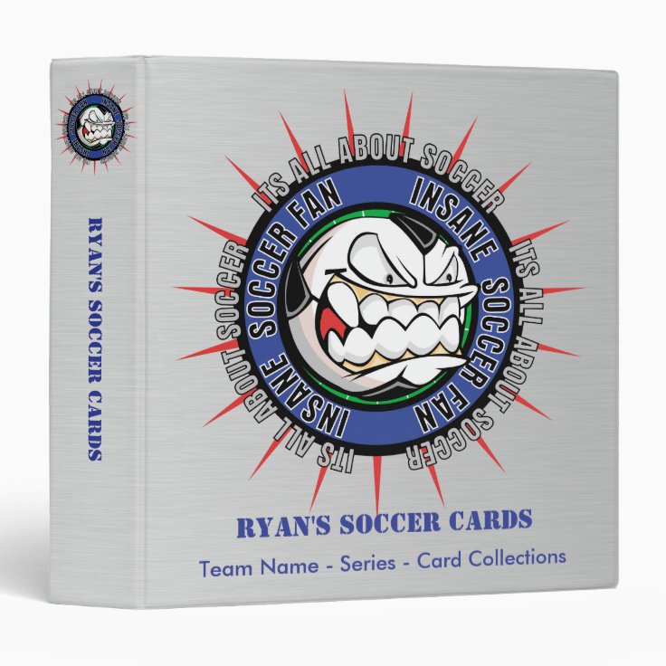 Custom Soccer Card Binder Zazzle