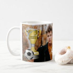 Custom Soccer Champion Photo Gift for Boys Coffee Mug