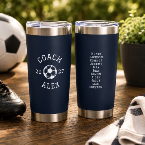 Custom Soccer Coach Appreciation End of Season Insulated Tumbler