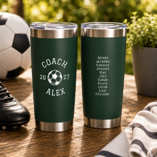 Custom Soccer Coach Appreciation End of Season Insulated Tumbler