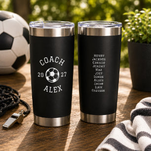 Custom Soccer Coach Appreciation End of Season Insulated Tumbler