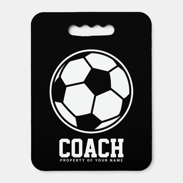 Custom soccer coach stadium seat cushion gift (Front Vertical)