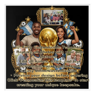 Custom Soccer Dad Photo Collage Gift Acrylic Print