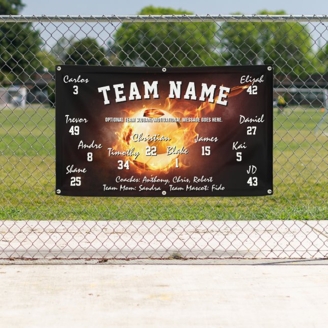 Custom Soccer/Football Team Spirit Banner (Insitu)