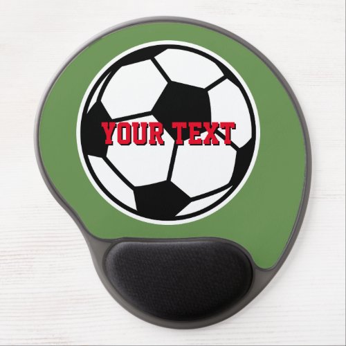 Custom soccer gel mouse pad for coach  player