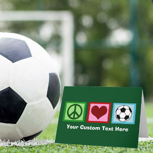 Custom Soccer Green Christmas Holiday Card