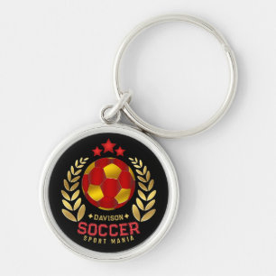Custom Soccer Logo Birthday Gifts Keychain