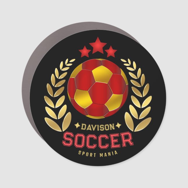 Custom Soccer Logo Car Magnet (Front)