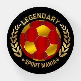 Custom Soccer Logo Paperweight