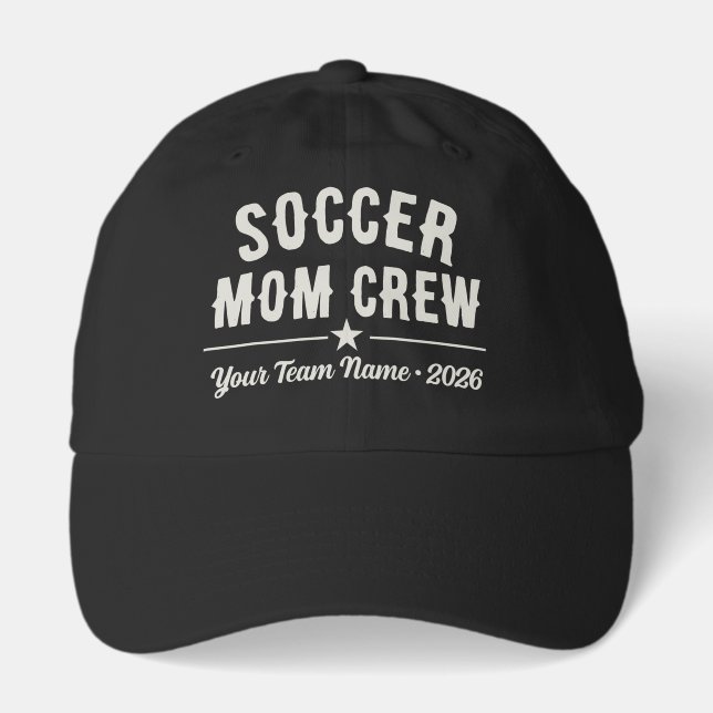 Custom Soccer Mom Crew Hat with Team Name & Year (Front)