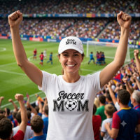 Custom Soccer Mom Hearts Football Graphic Game Day