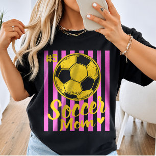Custom Soccer Mom Player Number  T-Shirt