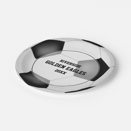 custom soccer party sports banquet paper plate