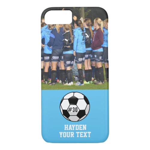 Custom Soccer Photo Collage Name Team Number iPhone 87 Case