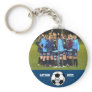Custom Soccer Photo Collage Name Team Number Keychain