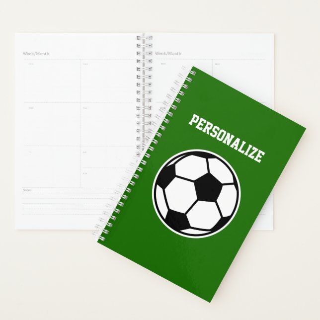 Custom soccer player and coach spiral planner (Display)
