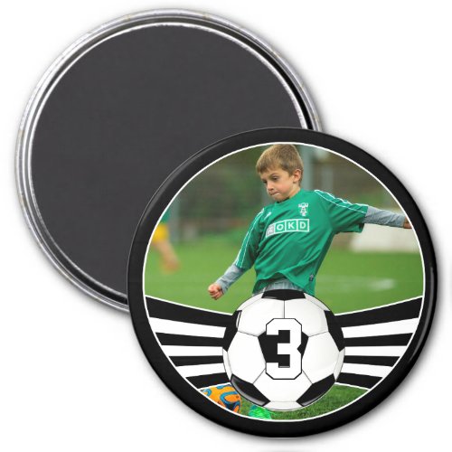 Custom Soccer Player Photo  Jersey Number Sports Magnet