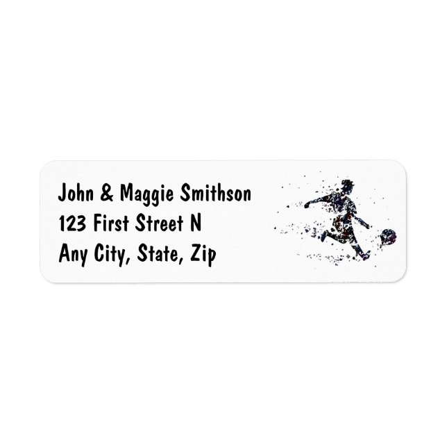 Custom Soccer Player Sport Label (Front)