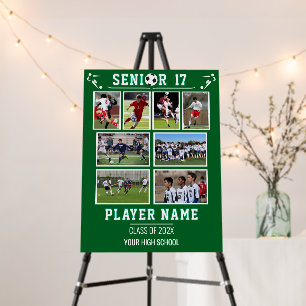 Custom Soccer Senior Night Photo Collage Foam Board