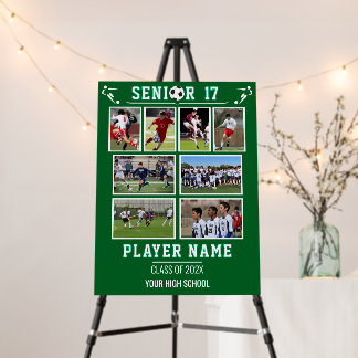 Custom Soccer Senior Night Photo Collage Foam Board