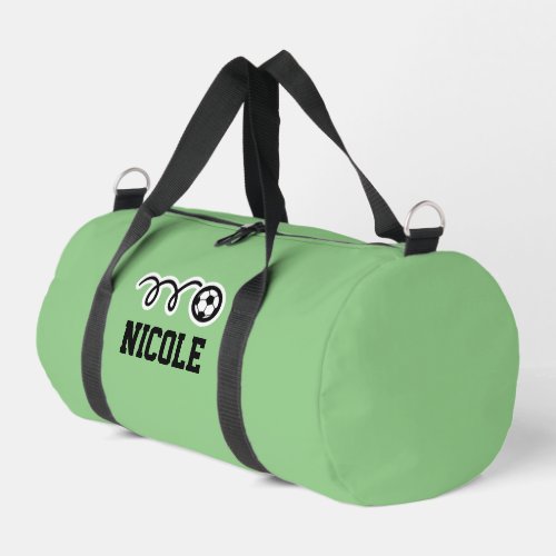 Custom soccer sports duffle bag with ball logo