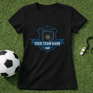 Custom Soccer Team Name & Date Shield T-Shirt