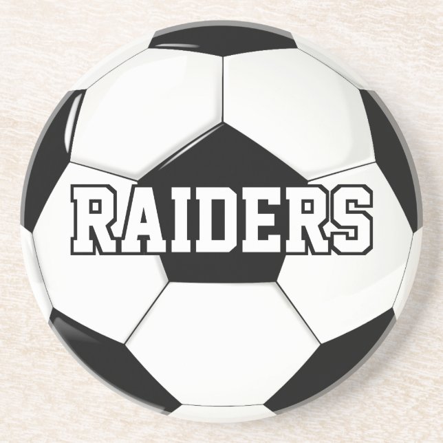 Custom Soccer Team or Player Name or Text Sports Coaster (Front)