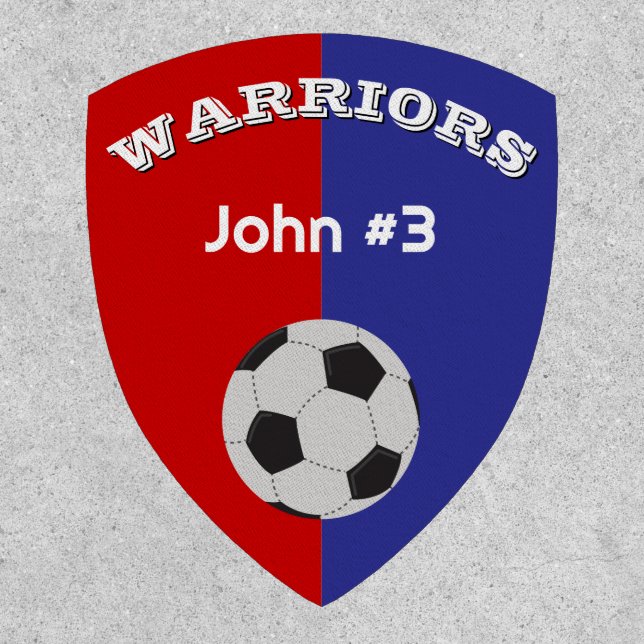 Custom soccer team player patch (Front)