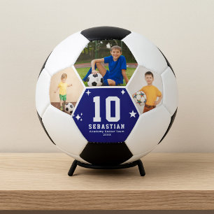 Custom Soccer Team Player Photos and Text Ball