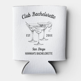 Custom Social Club Bachelorette Party Bach Favors Can Cooler