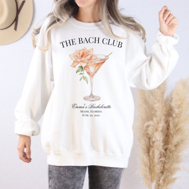 Custom Social Club Blush Cocktail Bachelorette Sweatshirt (Custom Social Club Blush Cocktail Sweatshirt)