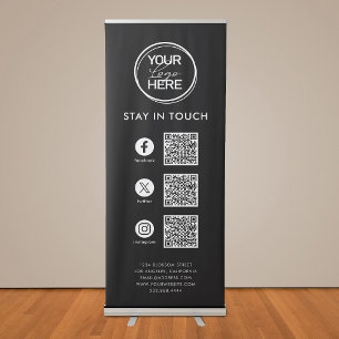 Custom Social Media Business Retractable Banner