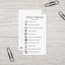 Custom social media icons business card